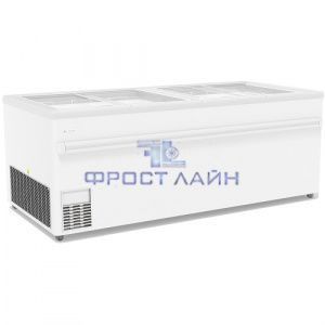 Ларь-бонета F 2000 B (прямое стекло) белый