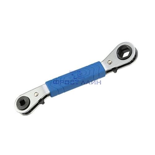 Ключ вентильный изогнутый VRT-202 (четырёхгранники 1/4"-3/16", шестигранники 1/2"-9/16") VALUE