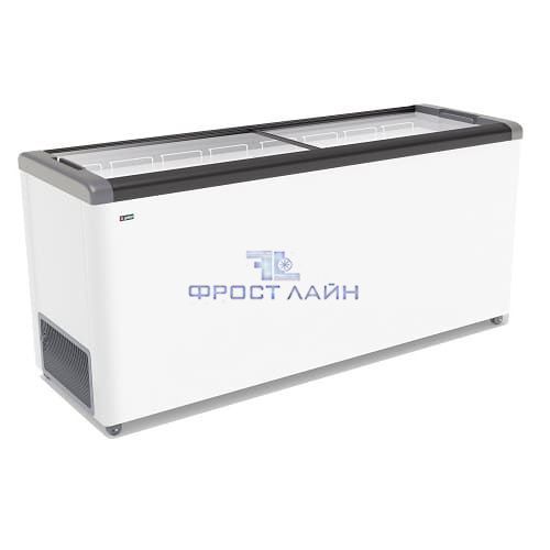 Ларь морозильный FG-700 C серый (прямое стекло, 590 л.)