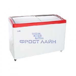 Ларь морозильный МЛГ-600 красный (гнутое стекло, 492 л.)