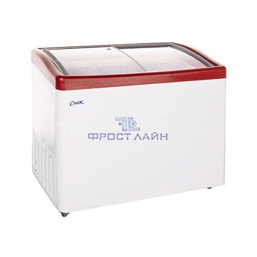 Ларь морозильный МЛГ-350 красный (гнутое стекло, 292 л.)