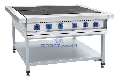 Плита электрическая ЭП-6П 6-ти конфорочная на подставке КЭТ-0,12