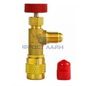Вентиль для заправки LTV-1223, R410a (5/16"SAE папа x 5/16"SAE мама-гайка)